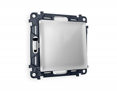 Комплект механизма 1-клавишного выключателя ALFA MA401010 Серебро глянец QUANT