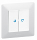 Переключатель двухклавишный Legrand Valena 752028