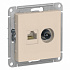 Розетка ТВ+RJ45 бежевая SE AtlasDesign ATN000289
