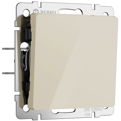 Переключатель одноклавишный проходной Werkel айвори акриловый a064054