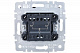 Выключатель жалюзи IEK Brite ВС10-1-5-БрГ графит BR-V15-0-10-K53