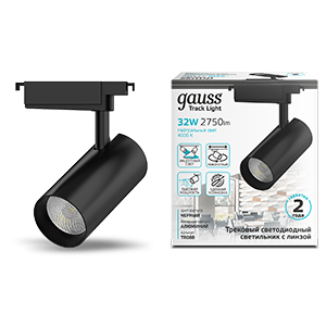 Светильник трековый Gauss 32W 2940lm 4000K 180-220V IP20 LED TR088