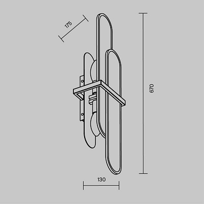 Настенный светильник Maytoni Marmo MOD099WL-02G2