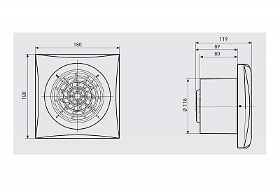 Вентилятор вытяжной S&P silent-200 CZ CHAMPAGNE