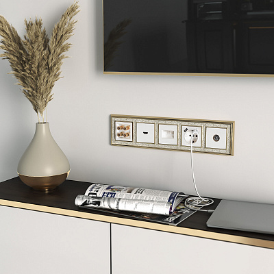 Розетка акустическая Werkel белые a051376