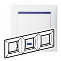 Рамка на 3 поста Legrand Valena 774273 белый/синий