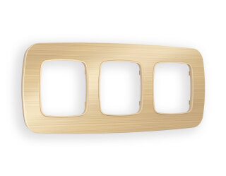 Рамка OMEGA Radian (Шампань Металл шлифованный) на 3 поста OF580303
