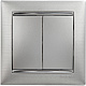 Выключатель двухклавишный алюминий Legrand Valena Classic 770105
