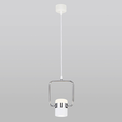 Подвесной светодиодный светильник Eurosvet Oskar 50165/1 LED хром/белый