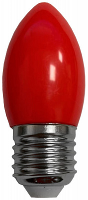 Лампа светодиодная Ecola свеча Е27 2W красный C7TR20ELY (2 шт)
