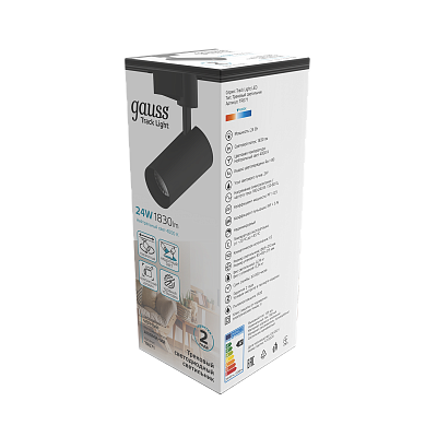 Светильник трековый Gauss 24W 1830lm 4000K 180-240V IP20 LED TR071