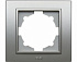 Рамка для розетки на 2 поста хром/серый EL-BI Zena Platin 500-073110-226