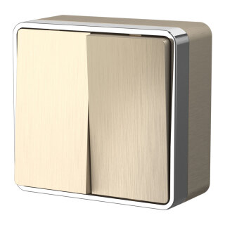 Выключатель двухклавишный шампань рифленый Werkel Gallant W5020010 209932