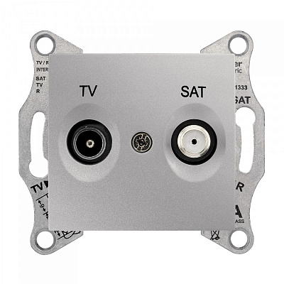 Розетка TV/SAT оконченная 1dB алюминий SE Sedna SDN3401660