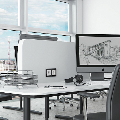 Розетка с заземлением и шторками Werkel белые матовые a059266