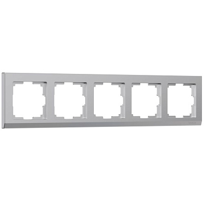 Рамка на 5 постов Werkel Stark W0051806 серебряная a050907