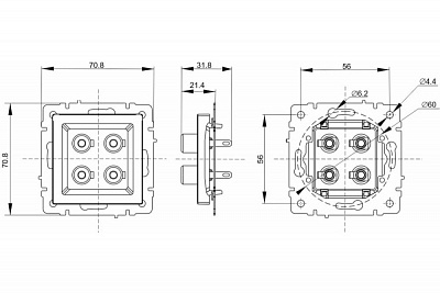 Аудиорозетка IEK Brite РА10-БрГ графит BR-S40-K53