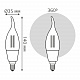 Умная Wi-fi филаментная лампочка Gauss Smart Light ССТ DIM  E14 CF35 4,5 Вт 2700-6500K 1280112