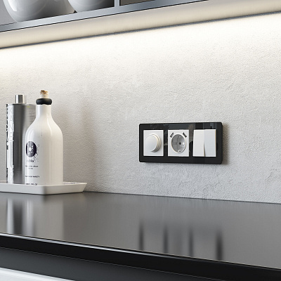 Выключатель двухклавишный Werkel белый матовый a059271