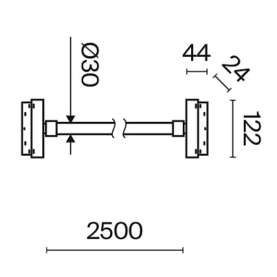 Трековый подвесной светильник Maytoni Tau Exility TR101-2-50W3K-B
