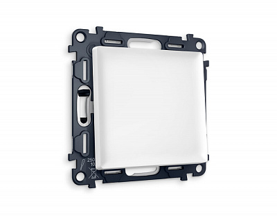 Комплект механизма 1-клавишного выключателя ALFA MA121010 Белый матовый QUANT