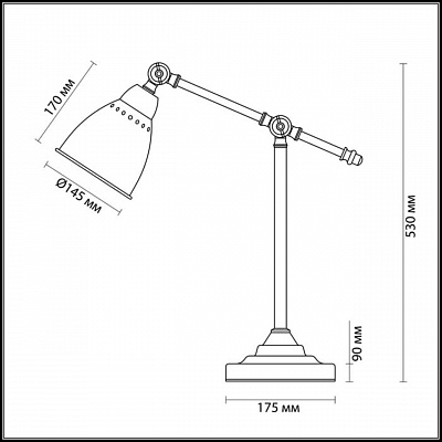 Настольная лампа Odeon Light Cruz 3373/1T