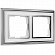 Рамка на 2 поста Werkel Palacio W0021331 хром/белая a051211