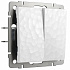 Выключатель двухклавишный проходной Werkel Hammer W1222001 белый a052032