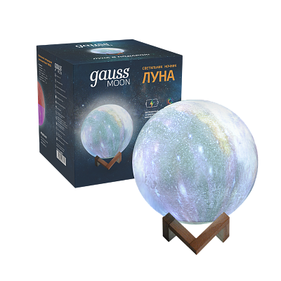 Настольная лампа Gauss 3D Луна LED NN003