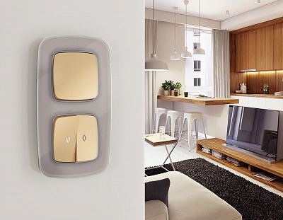 Рамка OMEGA Radian (Сталь Стекло органическое) на 3 поста OF320503