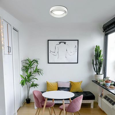 Потолочный светильник Eurosvet Imperio 90286/1 белый/серебро Smart a061843