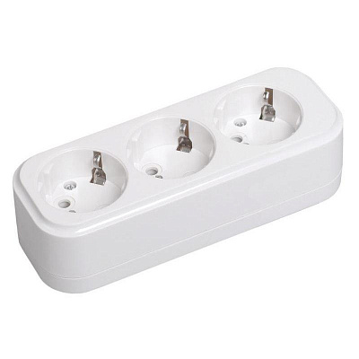 Колодка удлинителя 3-м 16А К03 2P+PE IEK KYP11-16-03-00-Z