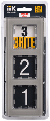 Рамка на 3 поста IEK Brite РУ-3-2-БрД BR-M32-G-K30