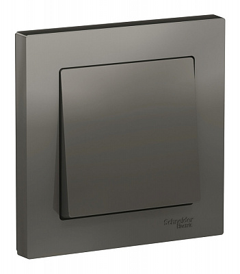 Выключатель одноклавишный SE AtlasDesign в сборе сталь ATN000912