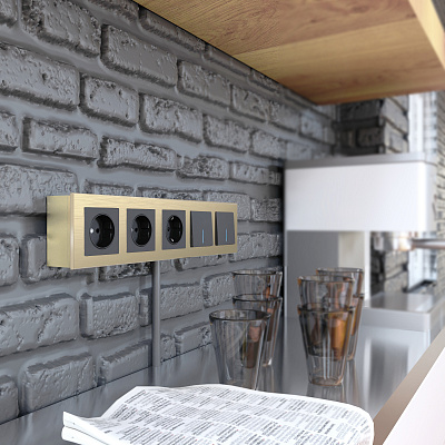 Коробка для накладного монтажа Werkel W8000011 шампань a053529