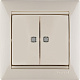 Выключатель двухклавишный с подсветкой бежевый Legrand Valena Classic 774328