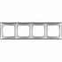 Рамка на 4 поста горизонтальная алюминий Legrand Valena Classic 770154