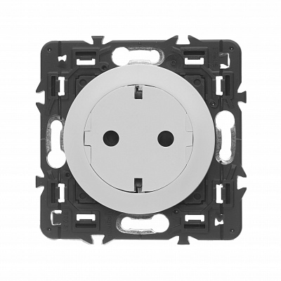 Розетки с заземлением со шторками белая Legrand Celiane 067166