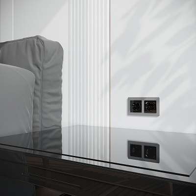 Накладка для розетки USB Werkel черный акриловый a064050