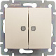 Переключатель на два направления двухклавишный бежевый Legrand Valena Classic 774112
