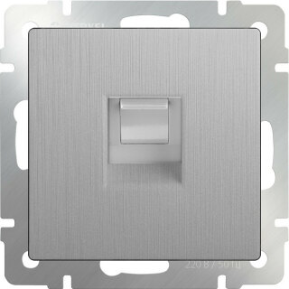 Телефонная розетка RJ-11 Werkel серебряный рифленый WL09-RJ11 a035645