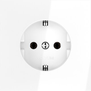 Розетка встраиваемая с заземлением VOLTUM S70 16А VLS040101, белый глянцевый