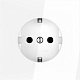 Розетка встраиваемая с заземлением VOLTUM S70 16А VLS040101, белый глянцевый