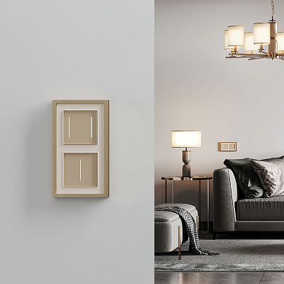 Сенсорный выключатель одноклавишный Werkel шампань a063603