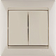 Выключатель двухклавишный бежевый Legrand Valena Classic 774305