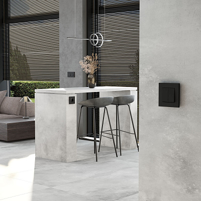 Выключатель двухклавишный Werkel черный a062575