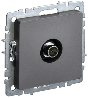 Розетка TV оконечная IEK Brite РТВ11-0-БрС сталь BR-A10-O-K46