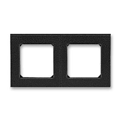 Рамка на 2 поста ABB Levit антрацит/дымчатый черный 2CHH015020A6063