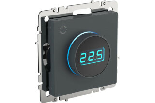 Термостат электронный с индикацией IEK Brite ТС10-1-БрМ маренго BR-RT11-K35