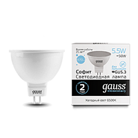 Лампа Gauss Elementary MR16 5.5W 470lm 6500К GU5.3 LED 13536